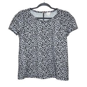 Anthropologie Postage Stamp Animal Print Top M